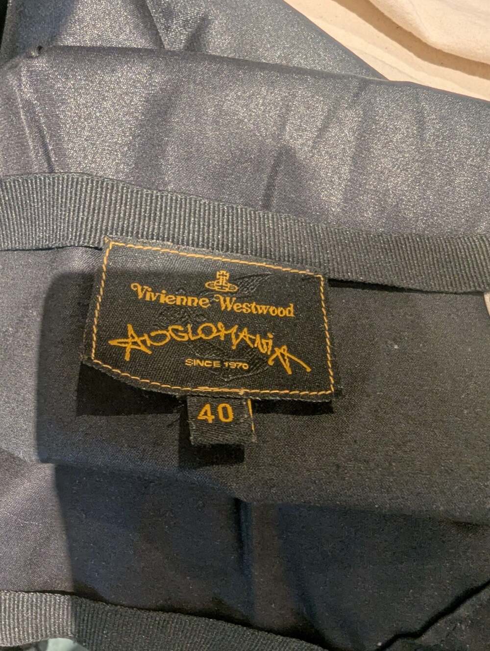 Vivienne Westwood Anglomania Vintage Black Sateen Pencil Skirt